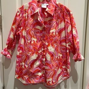 Finley Pink and Orange Floral Blouse